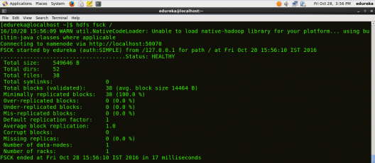 Comandos HDFS: Comandos Hadoop Shell para gerenciar HDFS