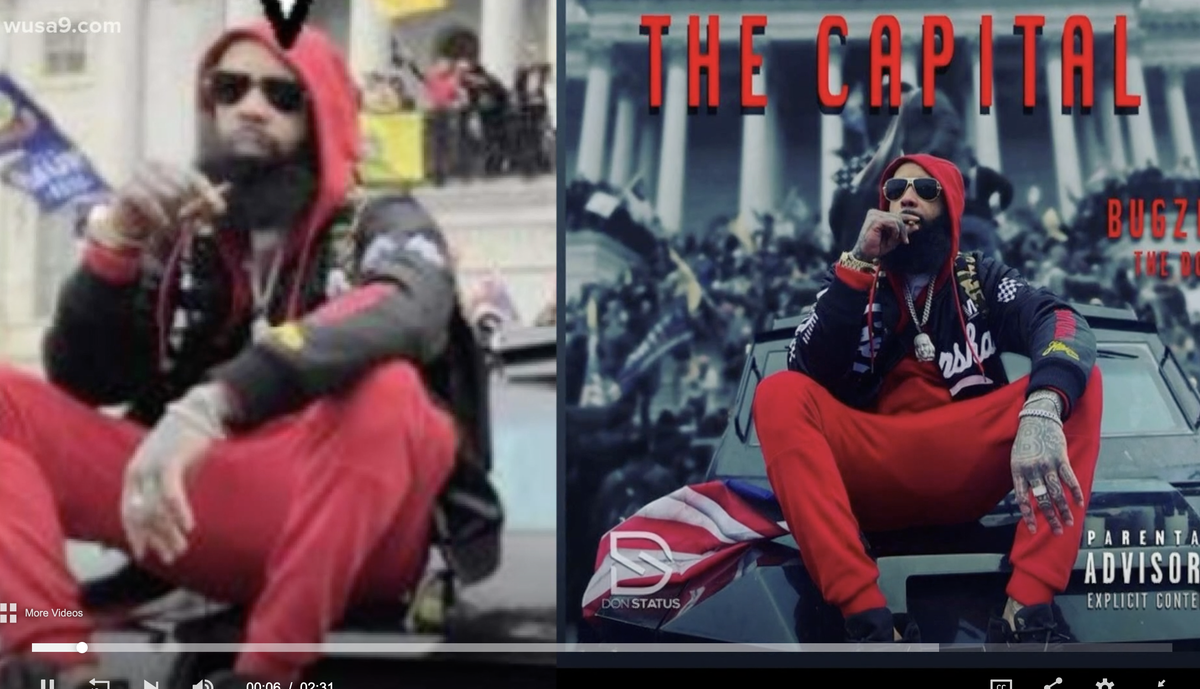 Ein Rapper posierte während des Kapitol-Aufstands auf einem SWAT-Truck und nahm ihn auf sein Album auf. Ihm drohen Bundesanklagen.